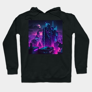 Cyberpunk Retrowave Cityscape Hoodie